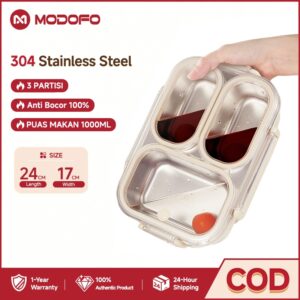 Analisis Praktikal MODOFO 304 Stainless Steel Lunch Box sebelum Beli