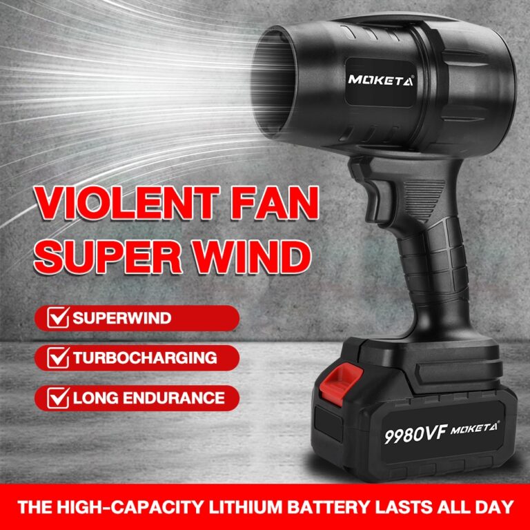 MOKETA Cordless Ultra-Violent Turbo Blower Bantu Tiup Habuk dan Daun Kering