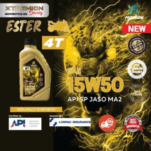 Minyak Enjin MOTION 4T Ester Xtremion 15W50 API SP