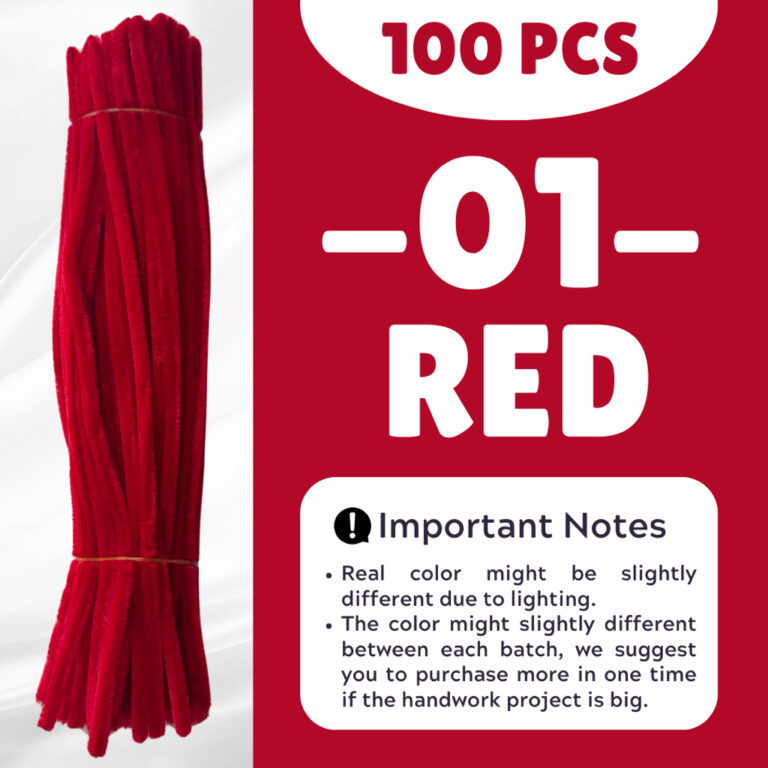 MY Ready Stock 100Pcs Colorful Chenille Stems Pipe Cleaners