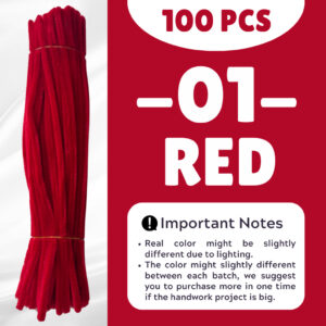MY Ready Stock 100Pcs Colorful Chenille Stems Pipe Cleaners Kraf Tangan