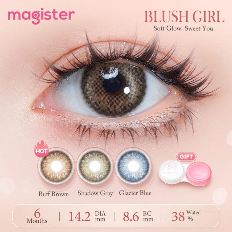 Magister Contact Lens BLUSH GIRL Power 14.2mm Colored Brown 6 Bulan
