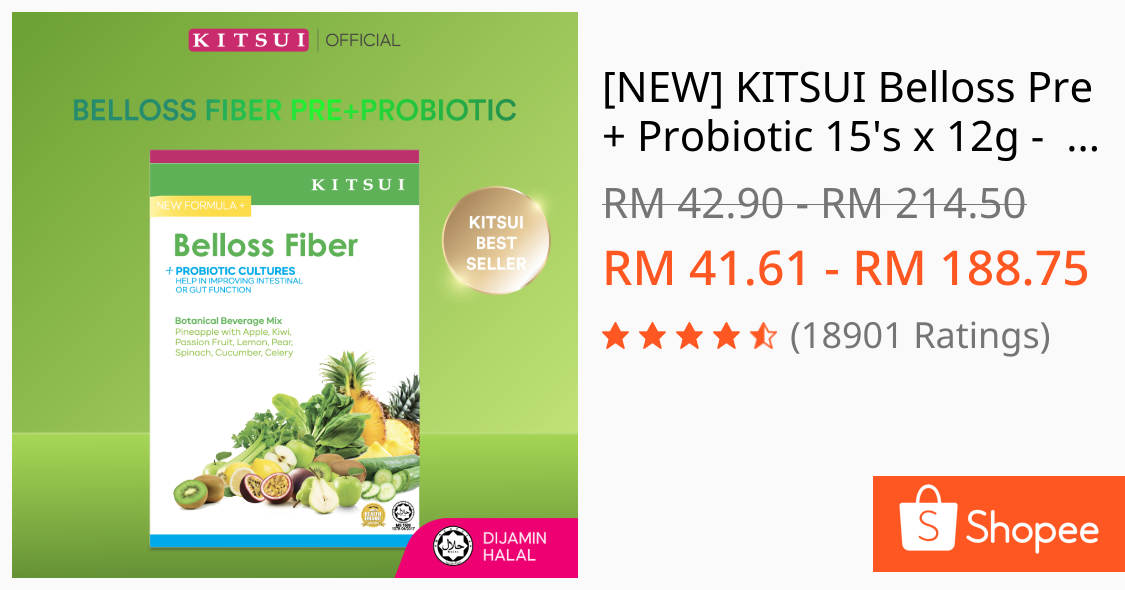 KITSUI Belloss Pre + Probiotic: Adakah Minuman Detoks Nanas Ini Pilihan Tepat Usus Anda?