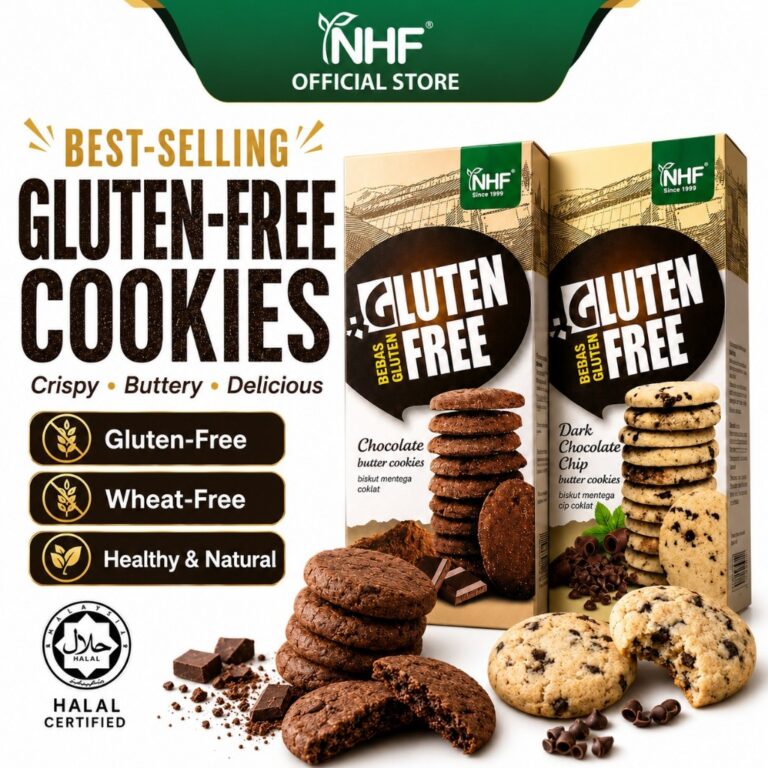 NHF Gluten Free Cookies: Biskut Sihat Rendah Gula Bebas Gluten