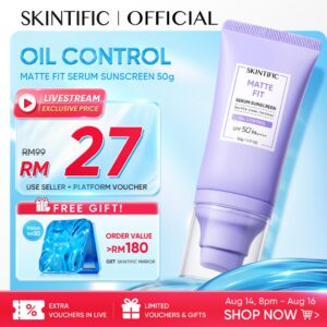 SKINTIFIC Matte Fit Serum Sunscreen Spf50+Pa++++ untuk Kulit Berminyak