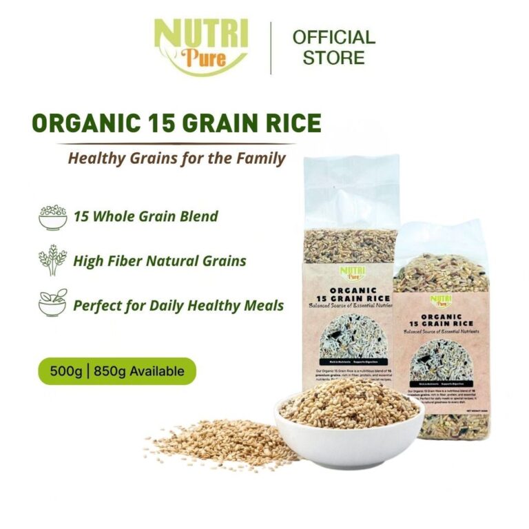 Nutri Pure Organic 15 Grain Rice 850g: Pilihan Beras 15 Bijirin Organik Tinggi Serat