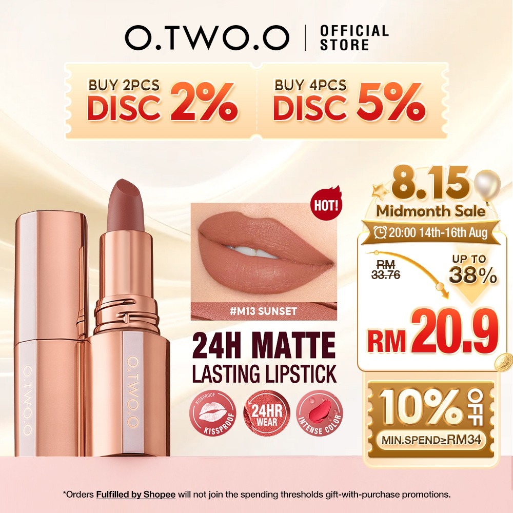 O.TWO.O Lipstick Matte Waterproof: Pilihan Warna dan Kesesuaian Gincu Kalis Air