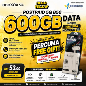 Pelan ONEXOX B50 POSTPAID: Berbaloi ke 600GB Sebulan?
