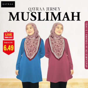 P1* QAYRAA Jersey Muslimah Microfiber Sukan Labuh dan Ciri-Ciri Fabriknya