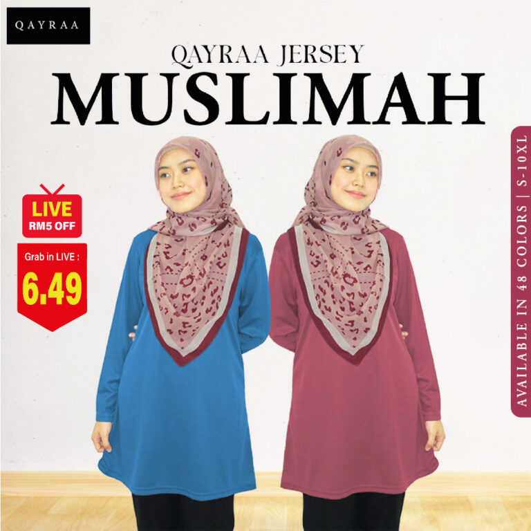 P1* QAYRAA Jersey Muslimah Microfiber Sukan Labuh dan Ciri-Ciri Fabriknya