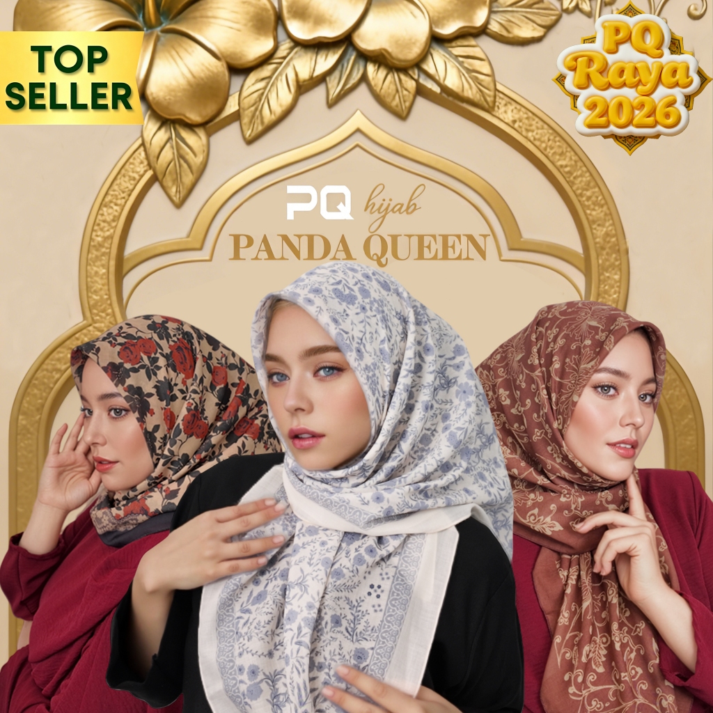 PANDA QUEENIE TUDUNG Bawang PRINTED: Pilihan CORAK HIJAB Harian