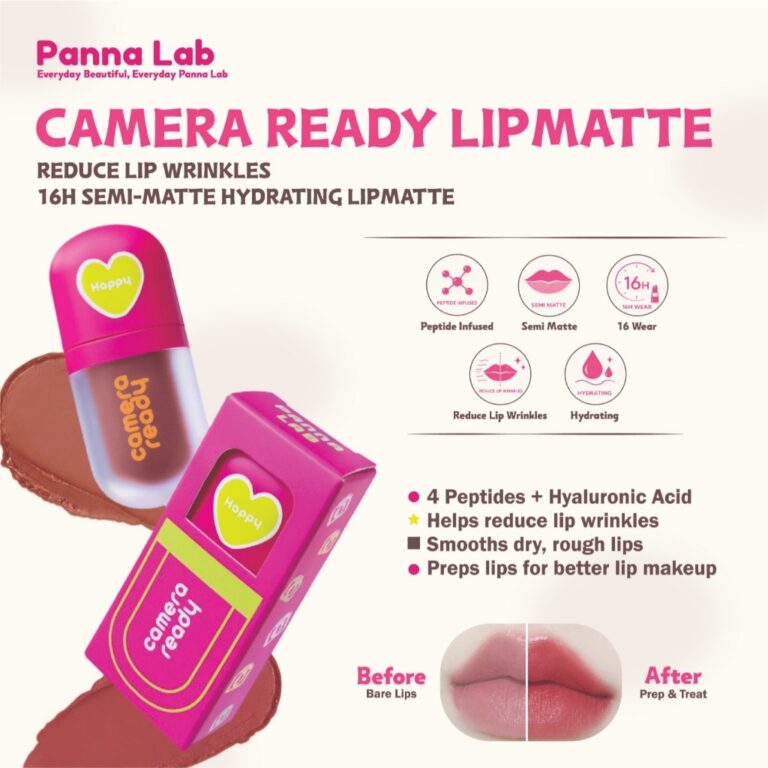 PANNA LAB Camera Ready Liquid Lipmatte: Ciri, Pilihan Warna dan Semakan Penting