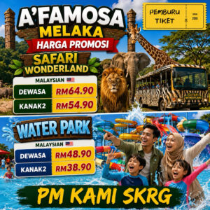 Tiket A Famosa Water Park dan Safari Wonderland: Semakan dan Cara Beli