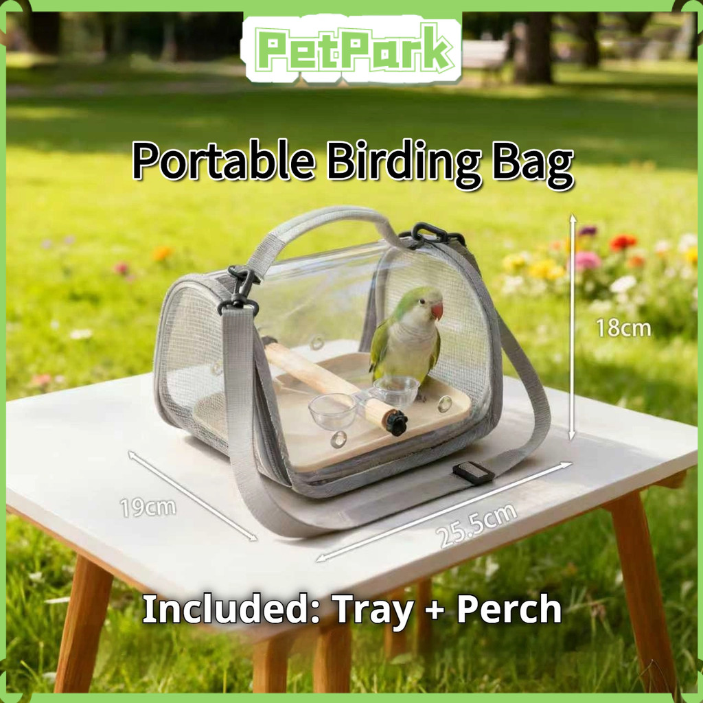 Portable Bird Travel Carrier Transparent Backpack Lightweight Hands