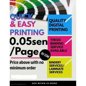 Panduan Tempahan Printing Service(Bulk Order) untuk Kegunaan Anda