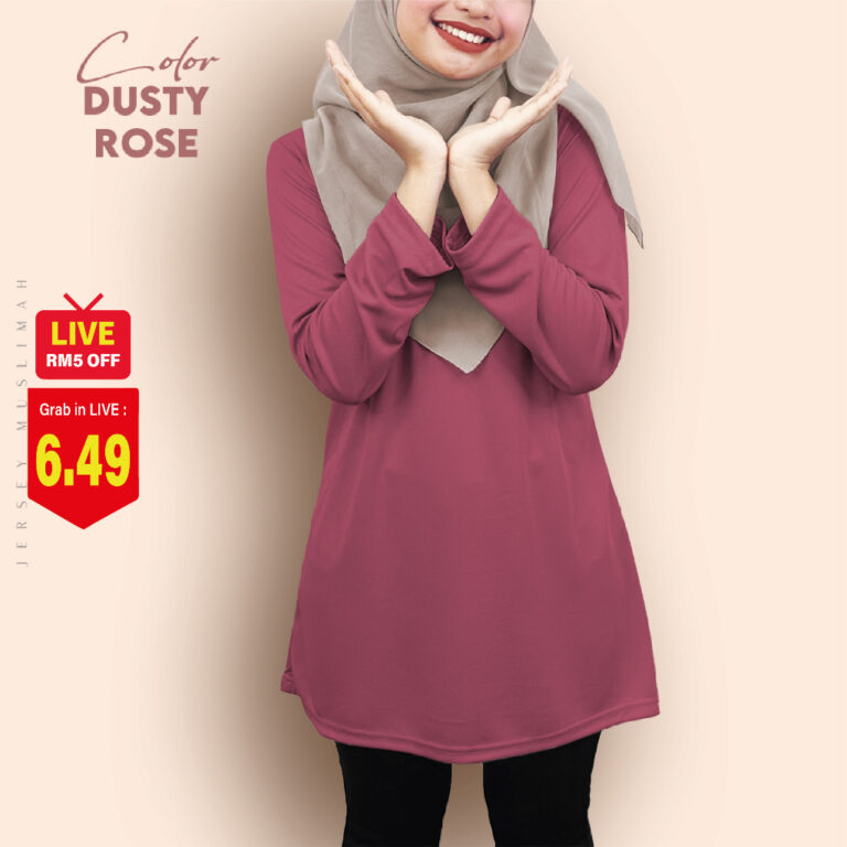 QAYRAA P1 Budak Muslimah Jersey Plain: Pilihan Saiz 22-32 dan Variasi Warna