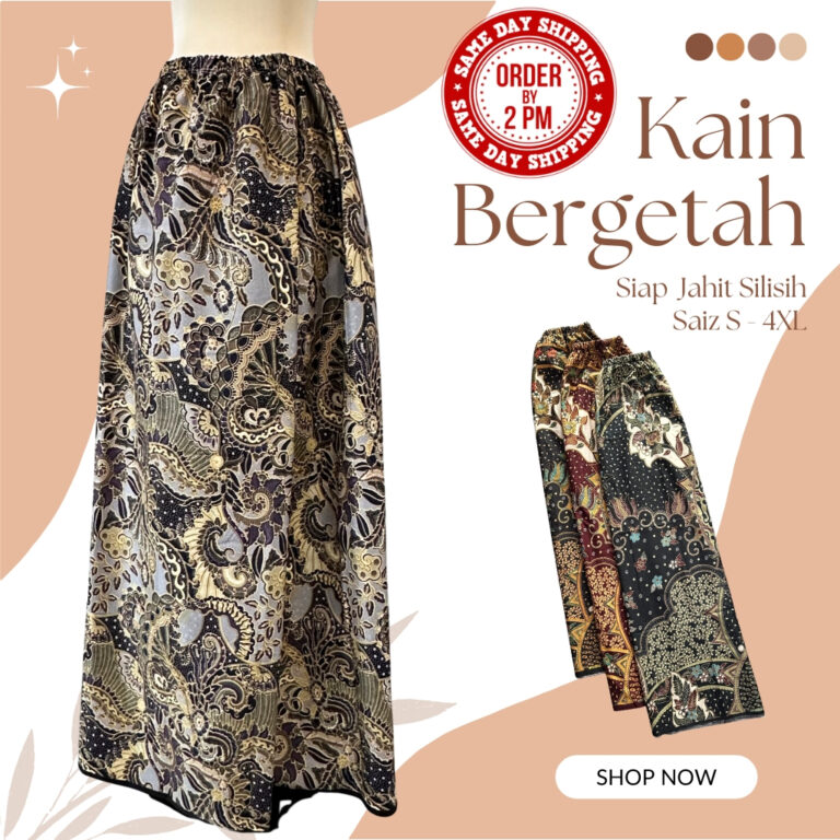 QQ HOUSE Kain Berpantang Bergetah: Pilihan Kain Batik Instant Mudah Pakai