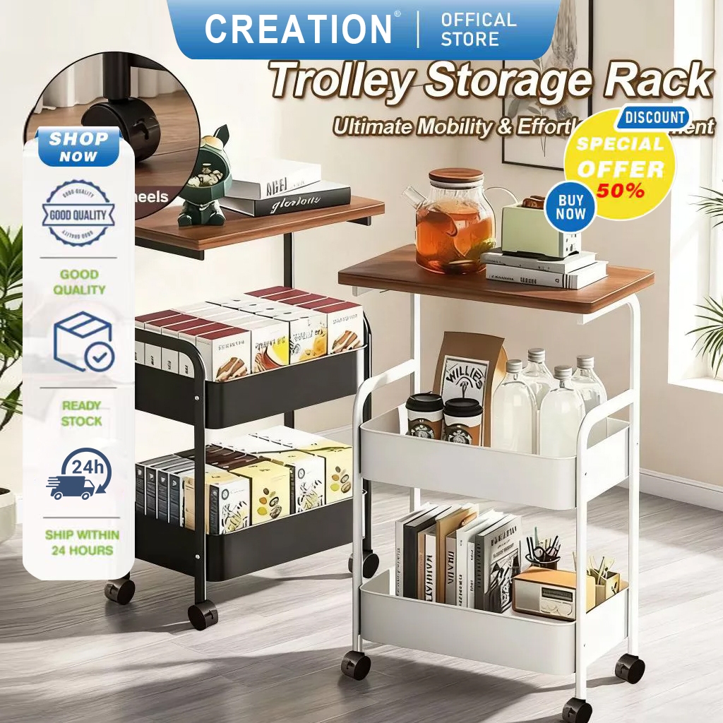Rak Troli Bertingkat CREATION Bantu Susun Dapur dan Bilik Tidur
