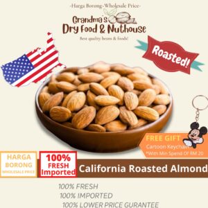 Badam Panggang California 500 g: Snek Sihat Ready To EAT untuk Harian