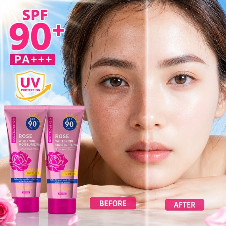 Rose Sunscreen Cream Spf 90+ 60ml: Perlindungan Matahari dan Kawalan Minyak untuk Kulit Sensitif