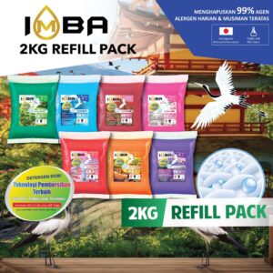 SABUN DOBI LIQUID LAUNDRY IMBA DETERGENT REFILL Pack 2KG dengan Mikrokapsul dan Wangian