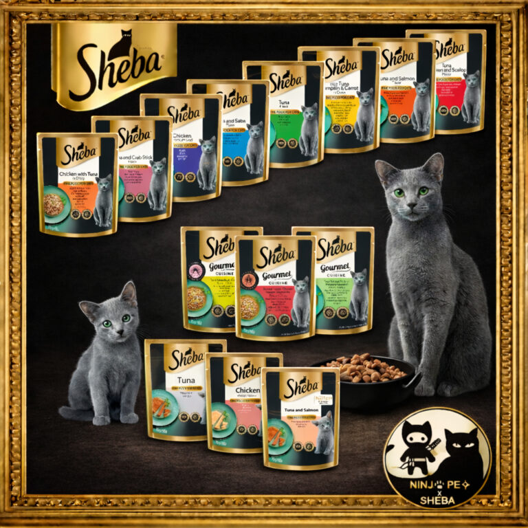 SHEBA CAT WET FOOD POUCH 70G Pilihan Perisa dan Kesesuaian Kucing