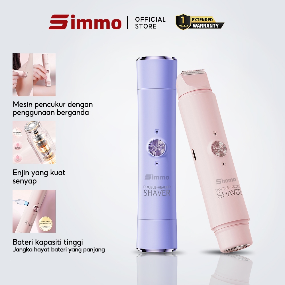 Simmo Double-Headed Electric Shaver untuk Bulu Badan dan Muka