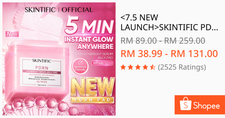 Adakah SKINTIFIC PDRN VitaBright Jelly Pad Pilihan Praktikal untuk Kulit Tampak Glowing Semula Jadi?