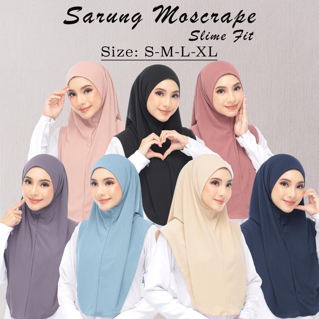 SOUK SARUNG MOSCREPE SLIM FIT AWANING LAZY LIPAT KAIN Mosscrape PREMIUM Size S-M-L-XL