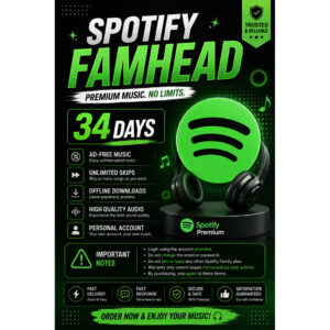 Spotify Premium FamHead 34 Hari