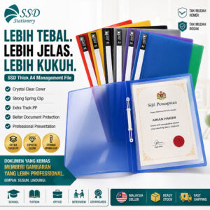 SSD A4 Management File D-320A Extra Thick untuk Dokumen Sekolah dan Pejabat