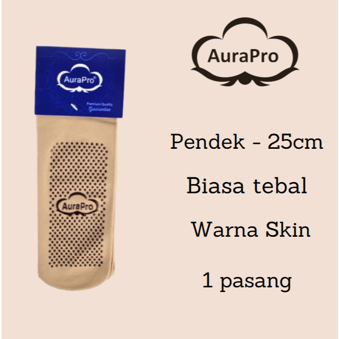 Stokin Muslimah Aurapro Panjang dan Pendek Anti Slip