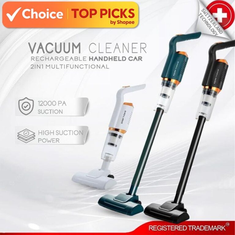 Swiss Thomas Cordless Handheld Vacuum Cleaner dengan Pad Mop untuk Kereta dan Rumah