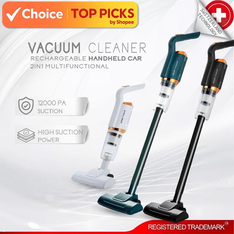 Swiss Thomas Cordless Handheld Vacuum Cleaner dengan Pad Mop untuk Kereta dan Rumah