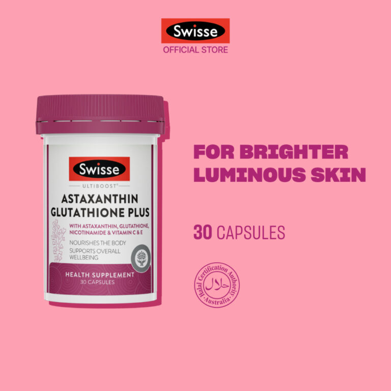 Swisse Ultiboost Astaxanthin Glutathione Plus 30 Caps Pilihan Praktikal Sokongan Kulit Menyeluruh