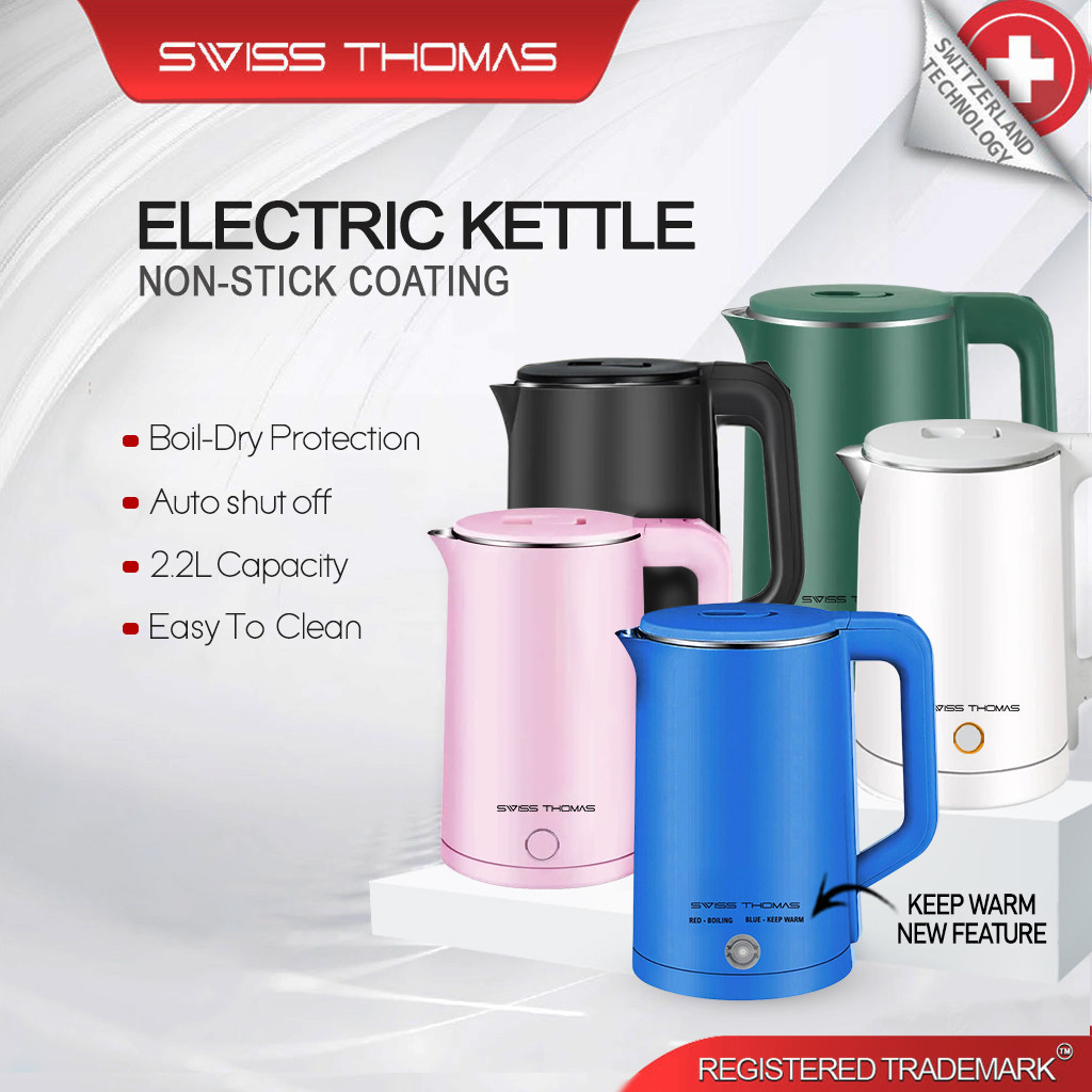 Panduan Menilai SwissThomas Auto Boiling Electric Kettle 1500W/2.2L untuk Kegunaan Harian