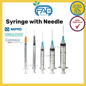 Syringe Picagari Luer Lock With Needle MDA 1/3/5/10 mL CC 21G 23G 25G