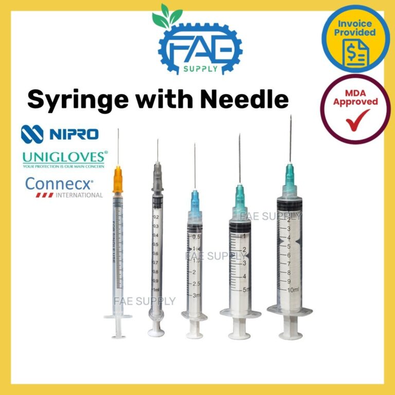 Syringe Picagari Luer Lock With Needle MDA 1/3/5/10 mL CC 21G 23G 25G