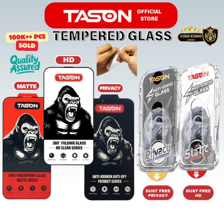 TASON KING KONG Tempered Glass Screen Protector: Pilihan Perlindungan Skrin Siri iPhone