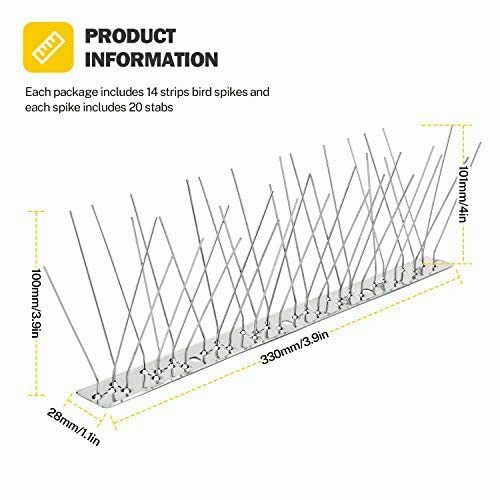 The Cat FACE Birds Repellent Mat Spikes S/Steel - Penghalang Burung Besi Tajam