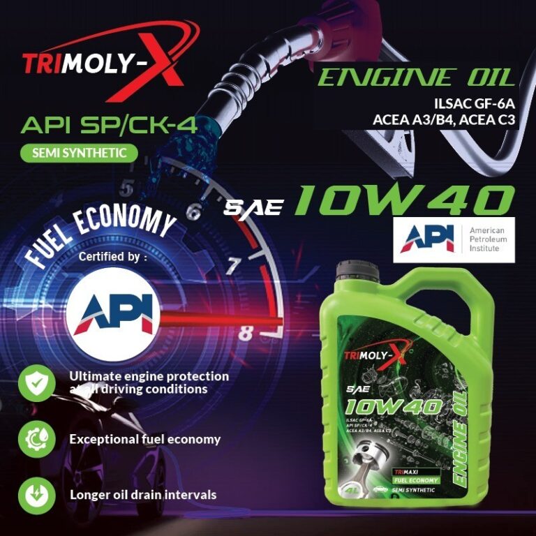 Minyak Enjin TRIMOLY-X 10W40 SEMI SYNTHETIC Sesuai untuk Kegunaan Harian Kereta