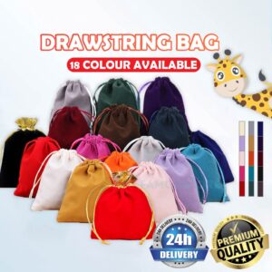 Velvet Drawstring Bag: Pilihan Uncang Doorgift dan Kotak Barang Kemas
