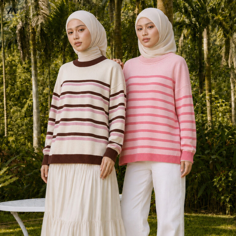 ZOE ARISAH BLOUSE Stripe Knitwear Wanita