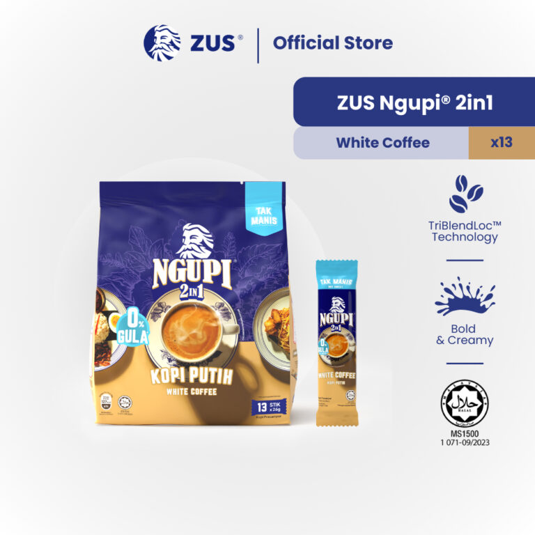 Adakah ZUS NGUPI® 2in1 Instant Coffee White Coffee Pilihan Praktikal Tanpa Gula untuk Peminat Kopi Tradisional?