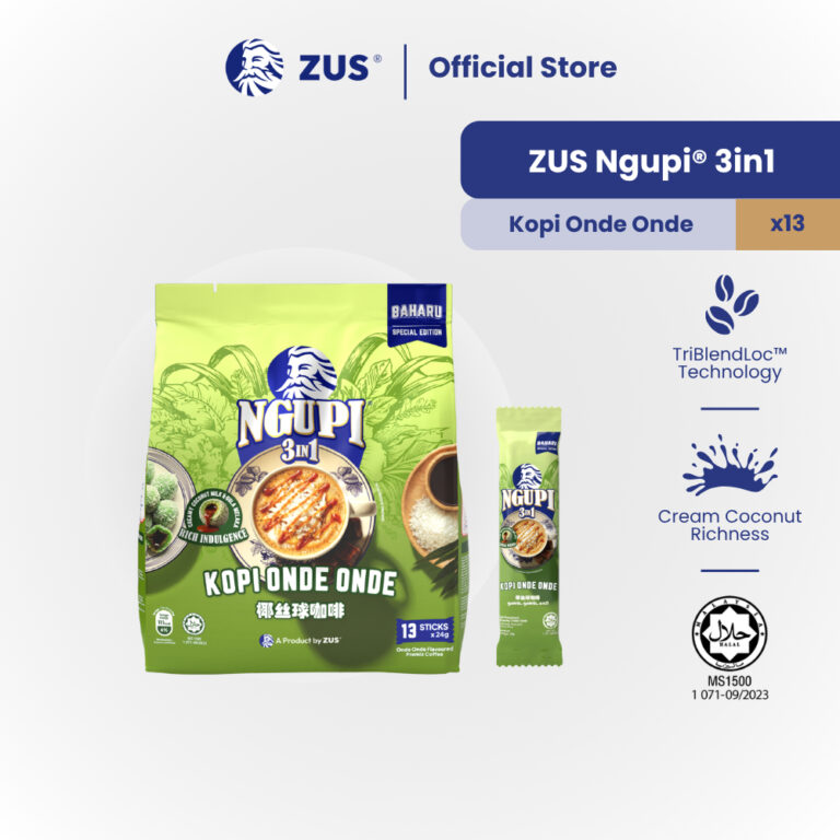 Adakah ZUS NGUPI® 3in1 Instant Coffee - Onde-Onde - 13 Pilihan Praktikal untuk Rasa Kampung di Rumah?