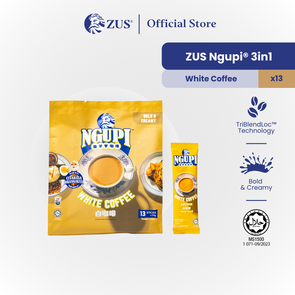 Adakah ZUS NGUPI® 3in1 Instant Coffee White Coffee Pilihan Praktikal untuk Rasa Kopitiam di Rumah?