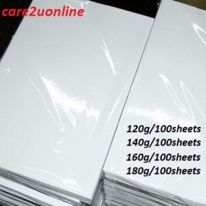 Kertas INKJET A4 Glossy 100 Helai: Pilihan Ketebalan 120Gsm Hingga 180gsm