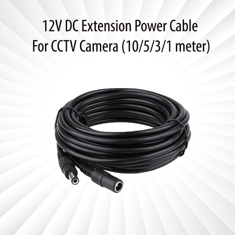 Kabel Sambungan Kuasa 12V DC dengan Jack Lelaki dan Perempuan untuk Kamera CCTV