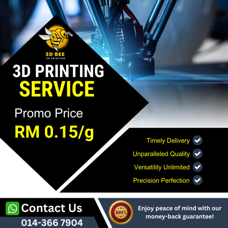 Servis 3D Printing 3D Bee: Harga, Cara Hantar Fail dan Anggaran Masa Siap