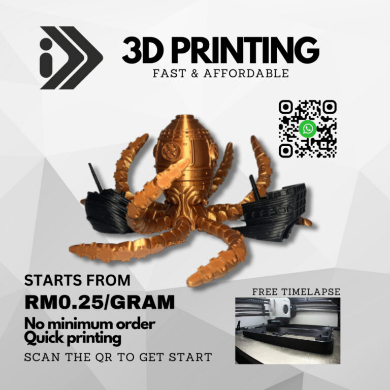 Perkhidmatan Percetakan 3D PLA+ dan PETG+ untuk Projek DIY